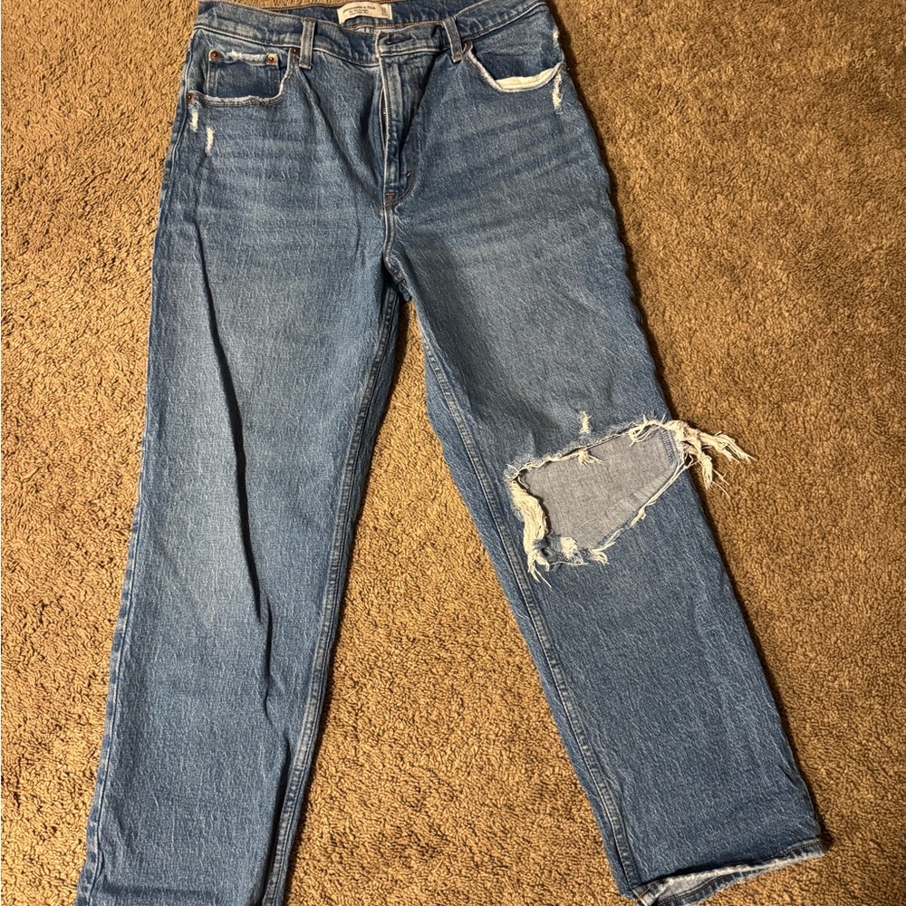 FINAL PRICE Abercrombie & Fitch Light Blue Distressed Boyfriend Jeans